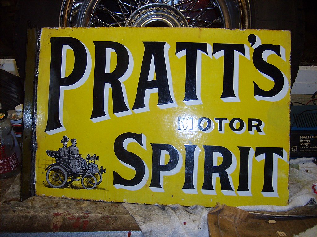 Enamel Signs Petrol Pumps Petroliana Automobilia pratts sign
