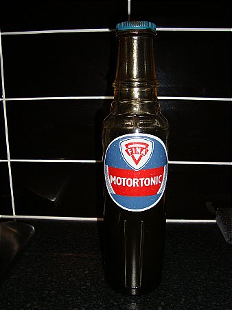 fina motor oil bottle, early logo - click to enlarge