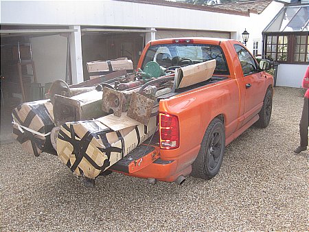A SERIOUS LOAD OF 7 PUMPS ON MY DODGE PICK-UP TRUCK - click to enlarge