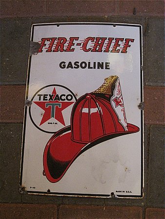 TEXACO FIRE CHEIF PUMP SIGN - click to enlarge