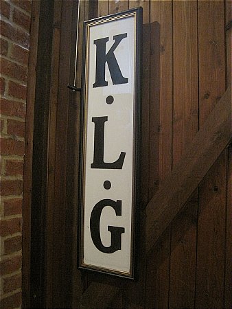 K.L.G. ENGRAVED MARBLE SIGN - click to enlarge