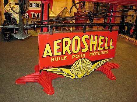 AEROSHELL DOUBLE SIDED OIL SIGN - click to enlarge
