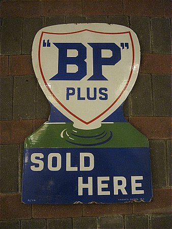 B.P.PLUS DOUBLE DIECUT SIGN. - click to enlarge