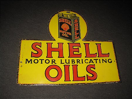 SHELL "BLACK CAN" OIL SIGN - click to enlarge