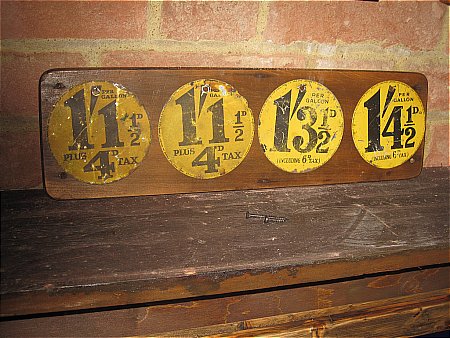 SET OF SHELL PRICE SIGNS - click to enlarge