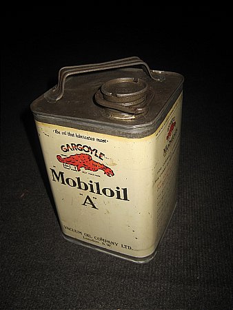 MOBILOIL "A" HALF-GALLON CAN - click to enlarge