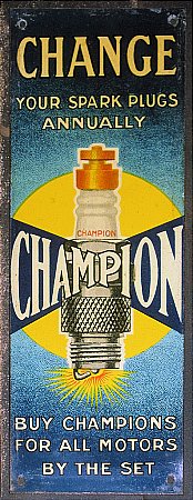 CHAMPIOM SMALL TIN SIGN - click to enlarge