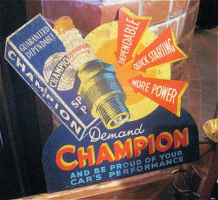 CHAMPION TIN COUNTER SIGN - click to enlarge