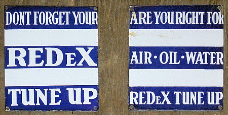 PAIR OF REDEX SIGNS - click to enlarge
