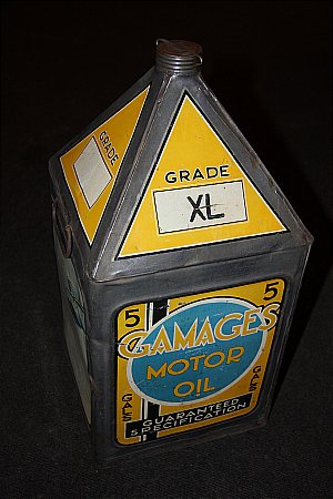 GAMAGES  5 GALLON CAN. - click to enlarge