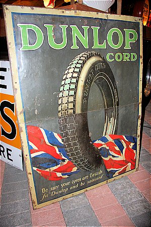 DUNLOP CORD PICTORIAL SIGN - click to enlarge