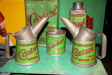 CASTROL PAIR OF PINT POURERS. - click to enlarge