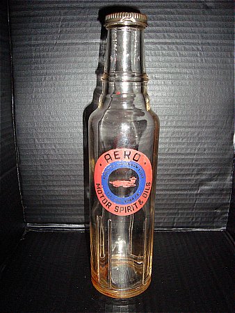 aero motor oil bottle, super rare (pint) - click to enlarge