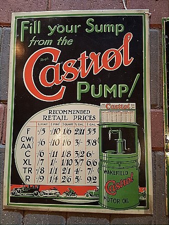 CASTROL OIL TIN SIGN - click to enlarge