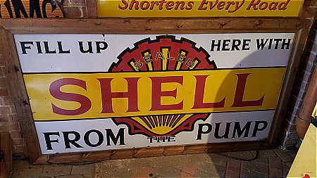 SHELL 6ft x 3ft "FROM THE PUMP". - click to enlarge