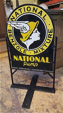 NATIONAL BENZOLE PUMP SIGN - click to enlarge