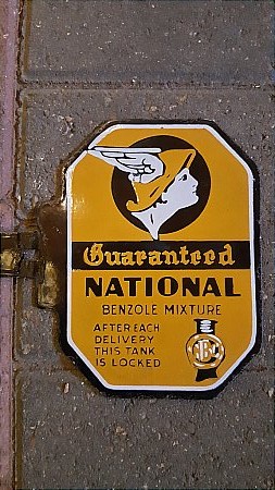 NATIONAL BENZOLE PUMP SIGN - click to enlarge