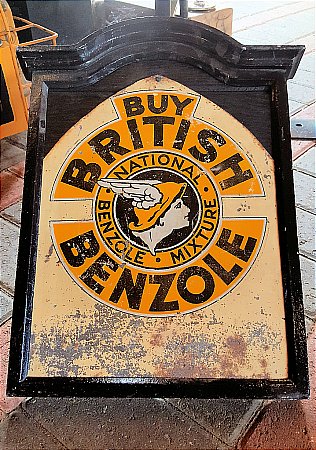 NATIONAL BENZOLE TIN SIGN - click to enlarge