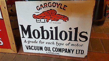 MOBILOIL DOUBLE SIDED SIGN - click to enlarge