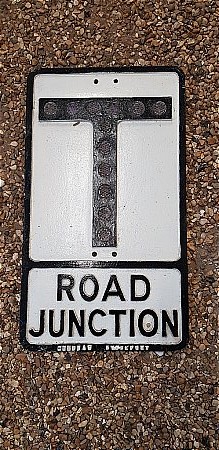 ROAD T JUNCTION CAST SIGN - click to enlarge