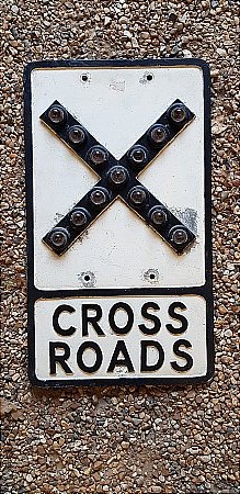 CROSS ROADS SIGN - click to enlarge