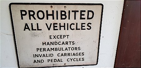 PROHIBITED ALL VEHICLES - click to enlarge