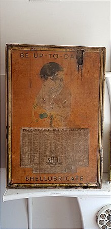 SHELL LUBRICATION TIN SIGN. - click to enlarge