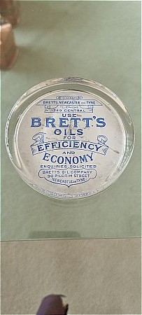 BRETTS OIL PAPERWEIGHT - click to enlarge