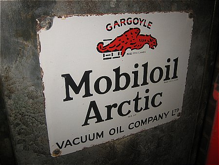MOBIL ARTIC OIL CABINET SIGN - click to enlarge