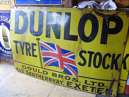 Dunlop Tyre Stock Sign - click to enlarge