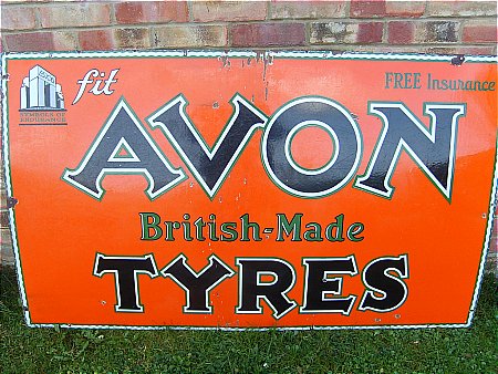 Avon Tyre Enamel Sign - click to enlarge