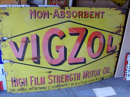 Vigzol Enamel Sign - click to enlarge