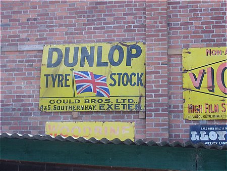 Dunlop Tyre Stock Enamel Sign - click to enlarge