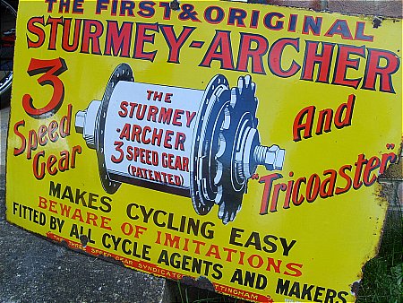 cycle enamel sign - click to enlarge