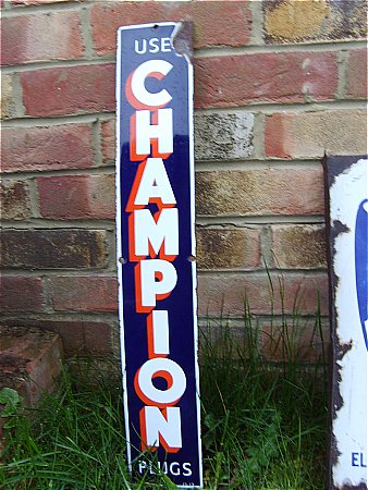 champion spark plug strip sign - click to enlarge