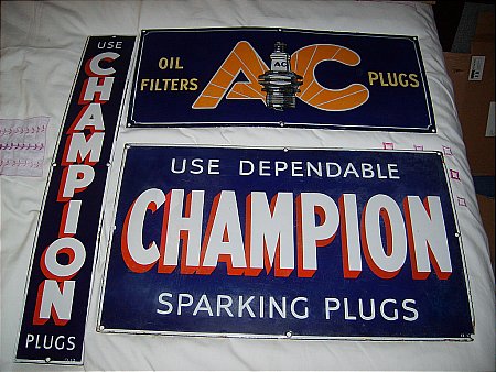spark plug signs - click to enlarge