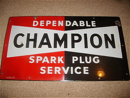 spark plug sign - click to enlarge