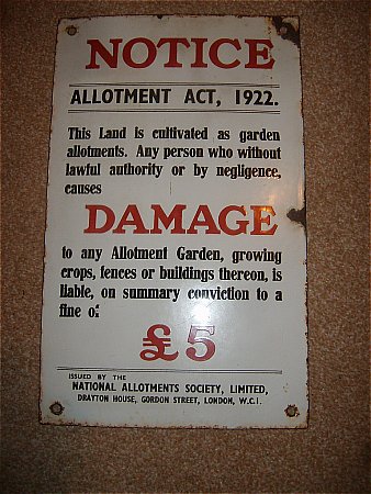allotment sign - click to enlarge