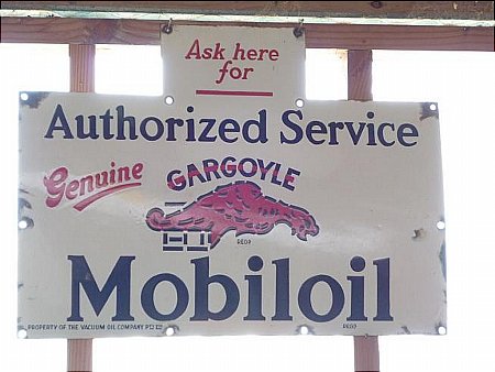 Sign, Mobiloil Gargoyle sign. - click to enlarge