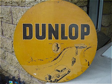 Sign, Dunlop early cardboard sign. - click to enlarge