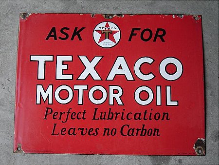 Sign, Texaco oil basket - click to enlarge