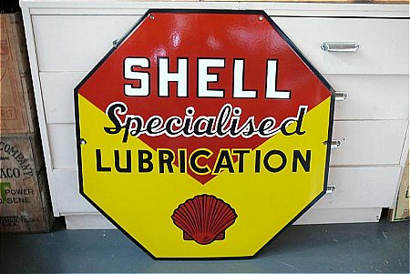 Sign, Shell Lubrication - click to enlarge