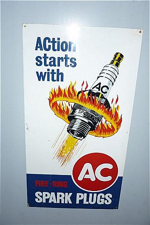 Sign, AC Spark Plugs - click to enlarge