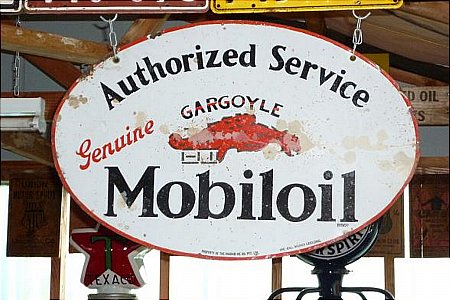 Sign, Mobiloil oval - click to enlarge
