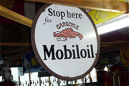 Sign, Mobiloil Stop Here - click to enlarge