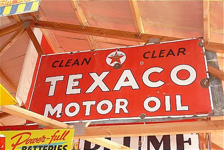 Sign, Texaco Clean Clear 6'x3' - click to enlarge