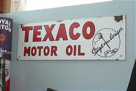 Sign, Texaco motor oil small - click to enlarge