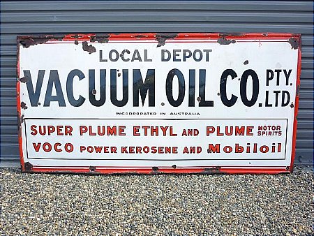 Sign, Mobiloil Vacuum Depot - click to enlarge