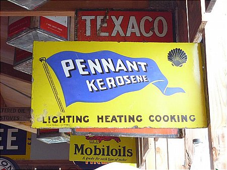 Sign, Shell Pennant post mount. - click to enlarge