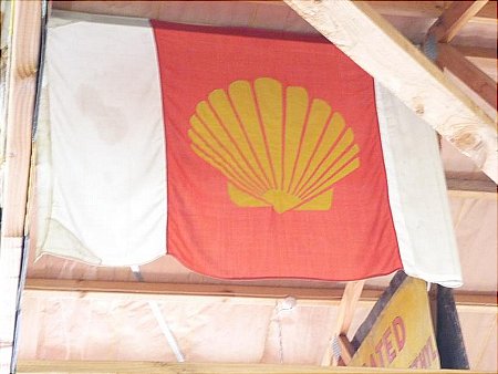 Sign, Shell depot flag, later. - click to enlarge